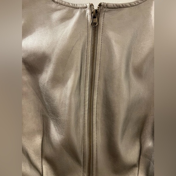 NWT Kirious Los Angeles Faux Leather Top - Metallic - Picture 6 of 6